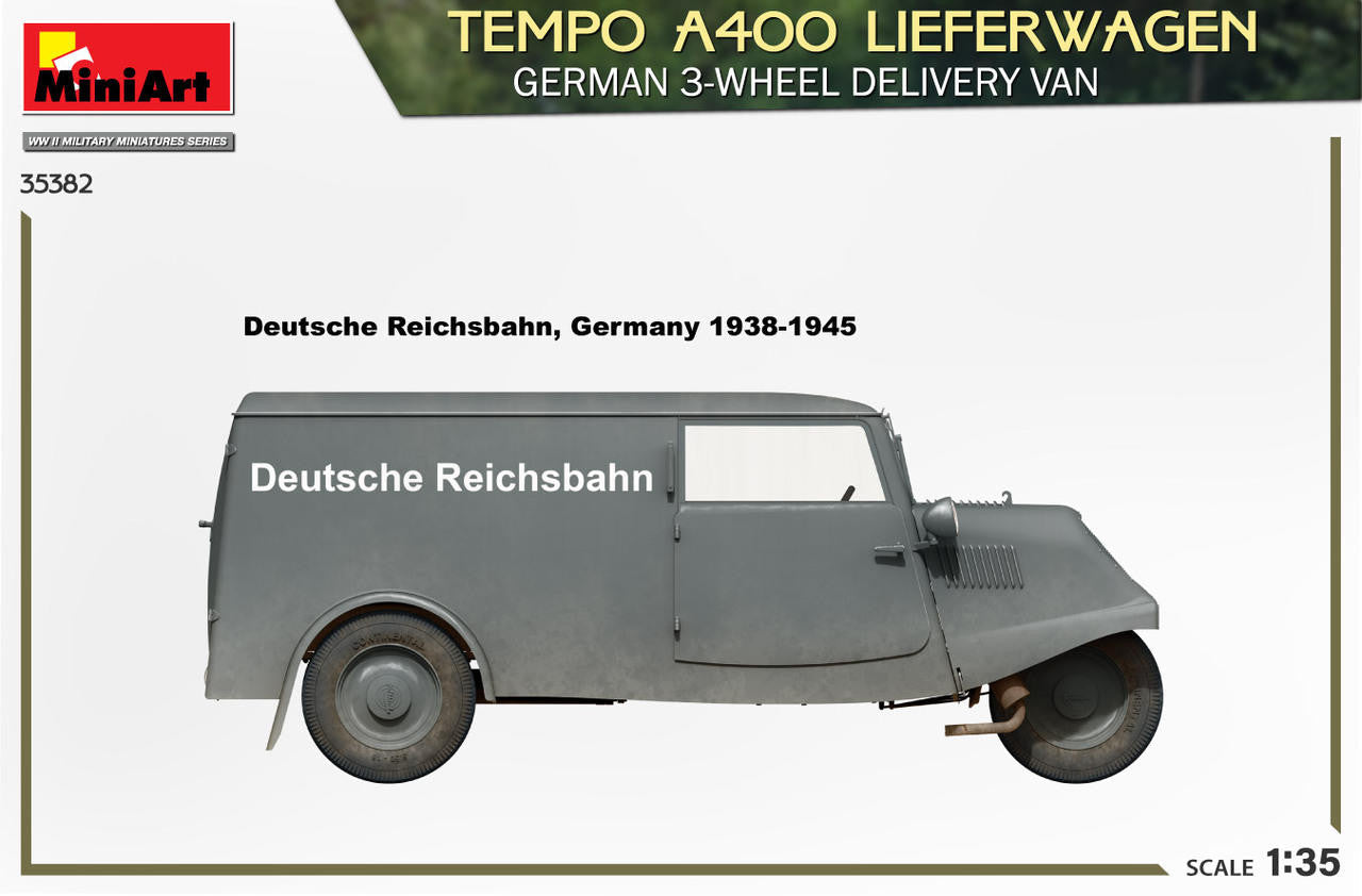 MiniArt 1/35 A400 Tempo Lieferewagen 3-Wheel Van 35382